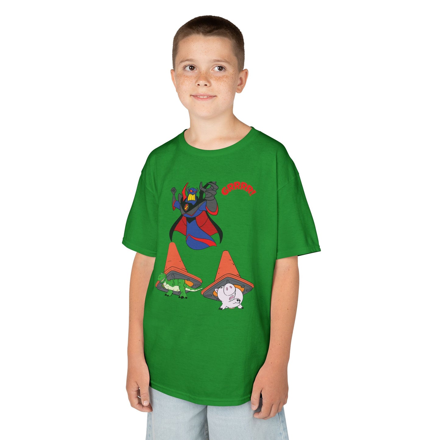 Kids Cartoon Battle Tee - Fun & Unique Grrr! Design