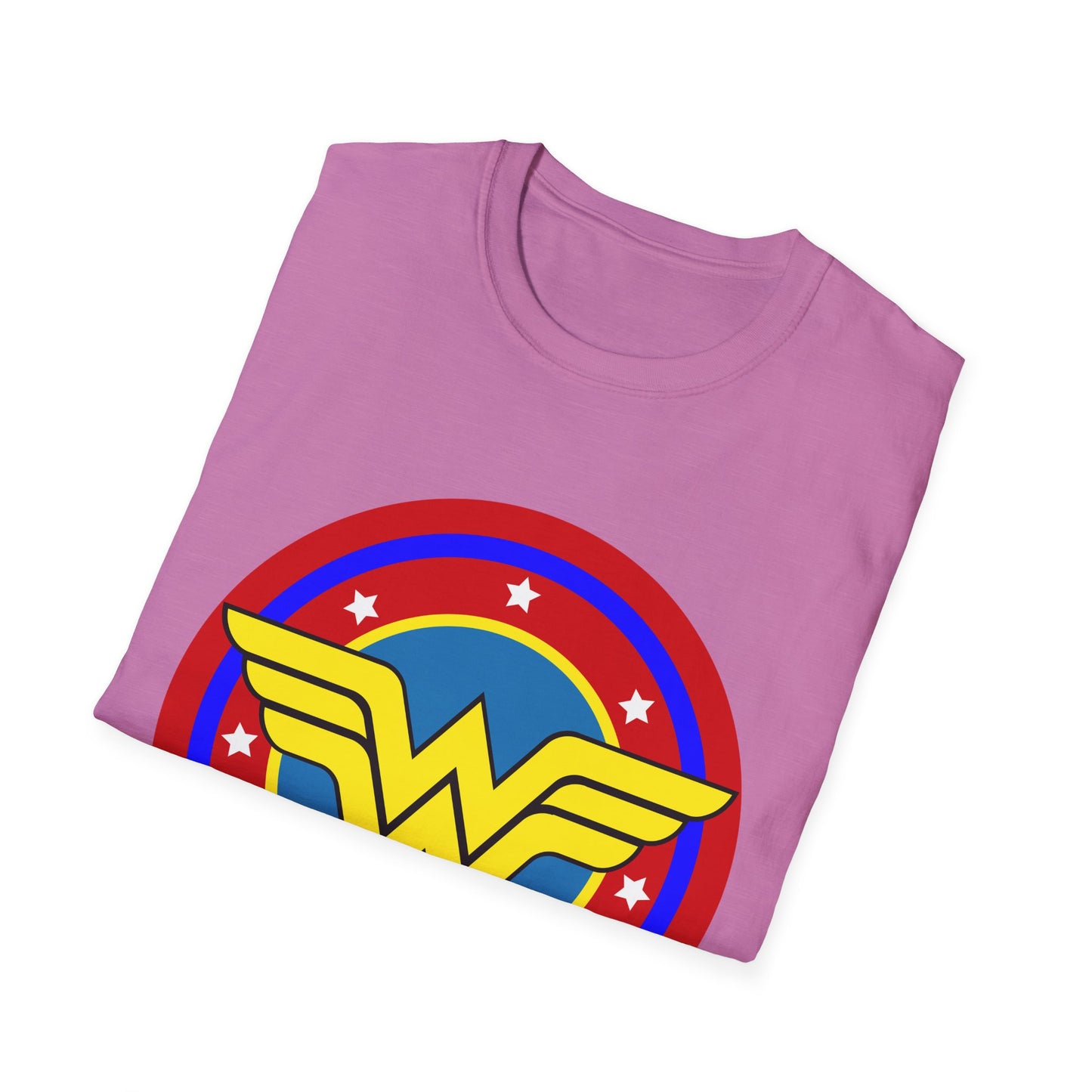 Wonder Woman Inspired Unisex Softstyle T-Shirt, Superhero Tee, Gift for Amazon Fans, Comic Con Outfit, Everyday Wear, Birthday Present