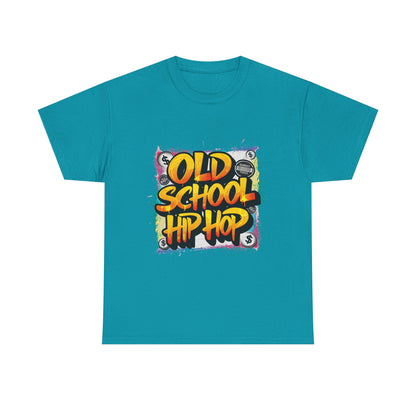 Old School Hip Hop Unisex Heavy Cotton Tee, Retro Streetwear Shirt, Gift for Music Lovers, Vintage Hip Hop Apparel, Cool Graphic Tee