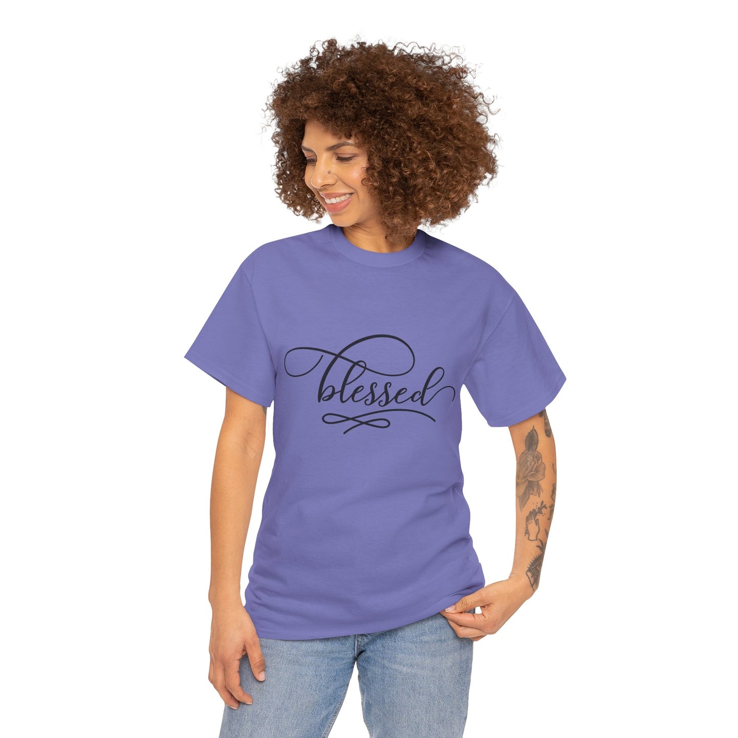 Blessed Unisex Heavy Cotton Tee - Comfortable and Meaningful Shirt for Everyday Wear