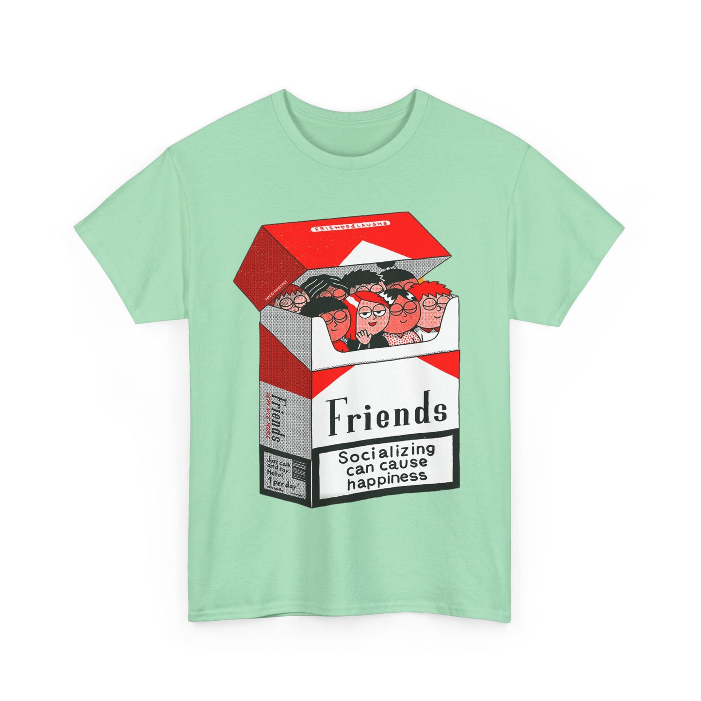 Friends Socializing Unisex Heavy Cotton Tee - Fun Graphic T-Shirt