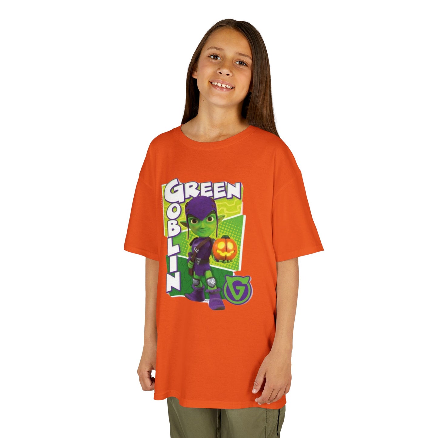 Kids Green Goblin Tee - Fun Halloween T-Shirt for Kids
