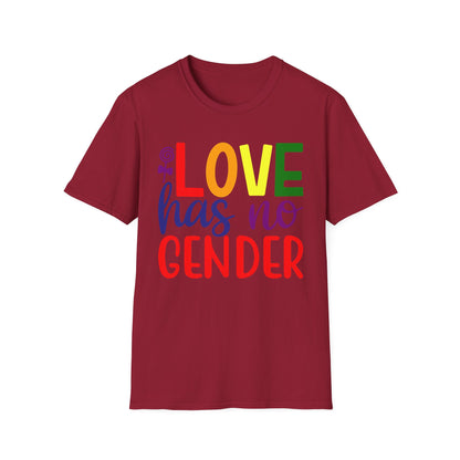 Love Has No Gender Unisex T-Shirt, LGBTQ+ Pride Tee, Comfort Fit Shirt, Gift for Allies, Inclusivity Apparel, Birthday Celebration Top