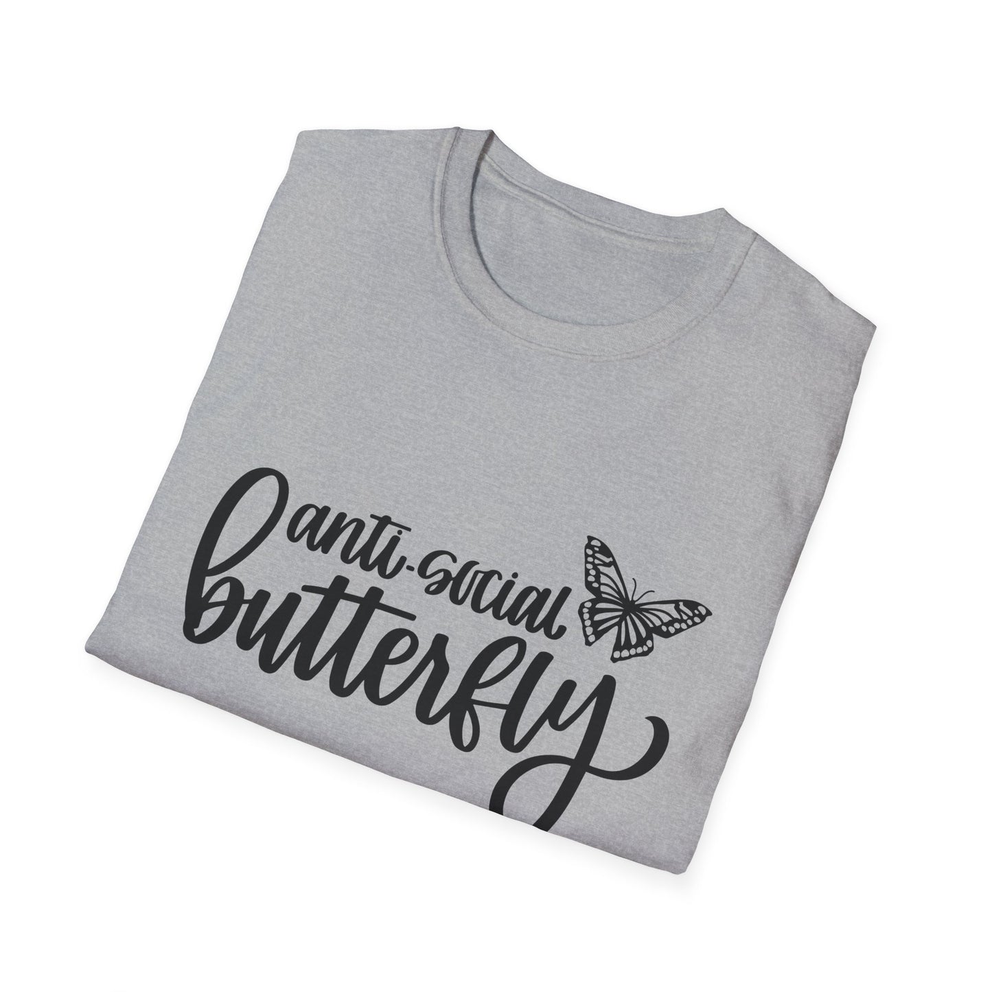 Anti-Social Butterfly Unisex Softstyle T-Shirt - Perfect for Introverts