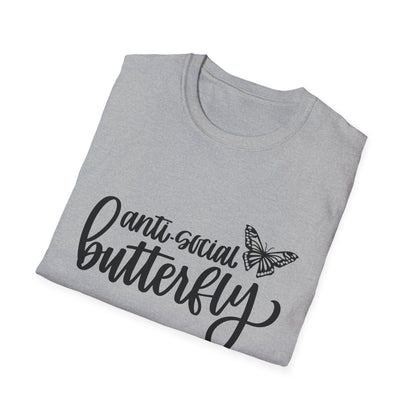 Anti-Social Butterfly Unisex Softstyle T-Shirt - Perfect for Introverts