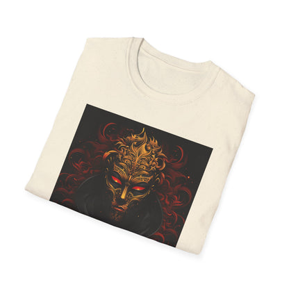 Bold Graphic Unisex Softstyle T-Shirt with Mask Design