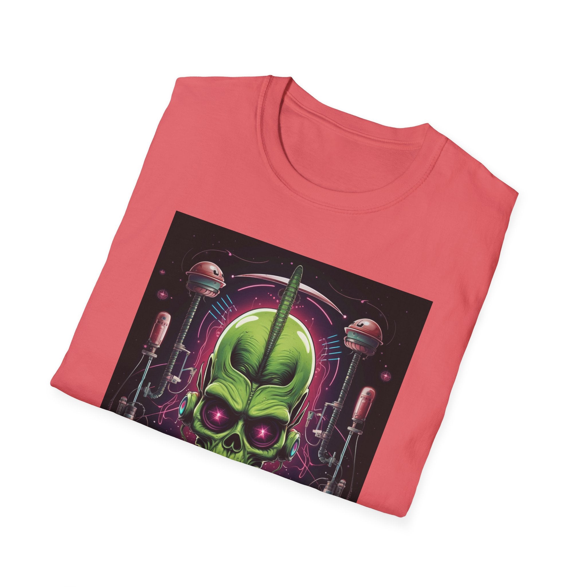 Alien Invader Graphic Unisex Softstyle T-Shirt