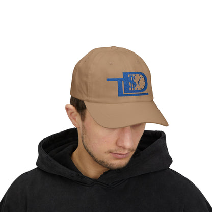 White Classic Dad Cap with Dollar Clock Design - Perfect for Gifting, Casual Outings, and Everyday Wear