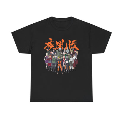 Anime Heroes Unisex Heavy Cotton Tee - Perfect for Fans and Casual Wear