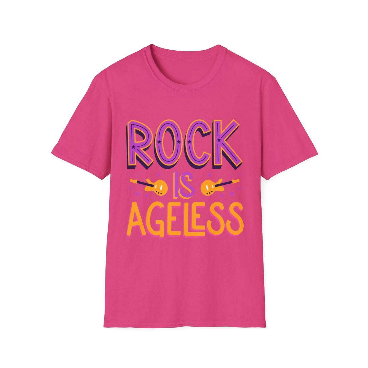 Rock is Ageless T-Shirt | Unisex Softstyle Tee for Music Lovers, Festival Wear, Gift for Musicians, Retro Apparel