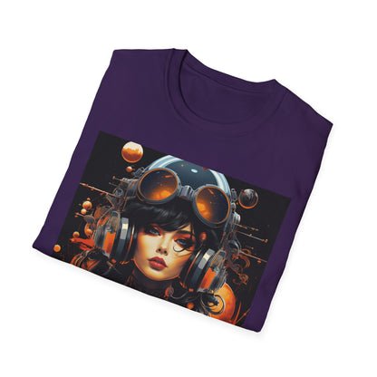 Bold Graphic Unisex T-Shirt - Retro Space Girl Design