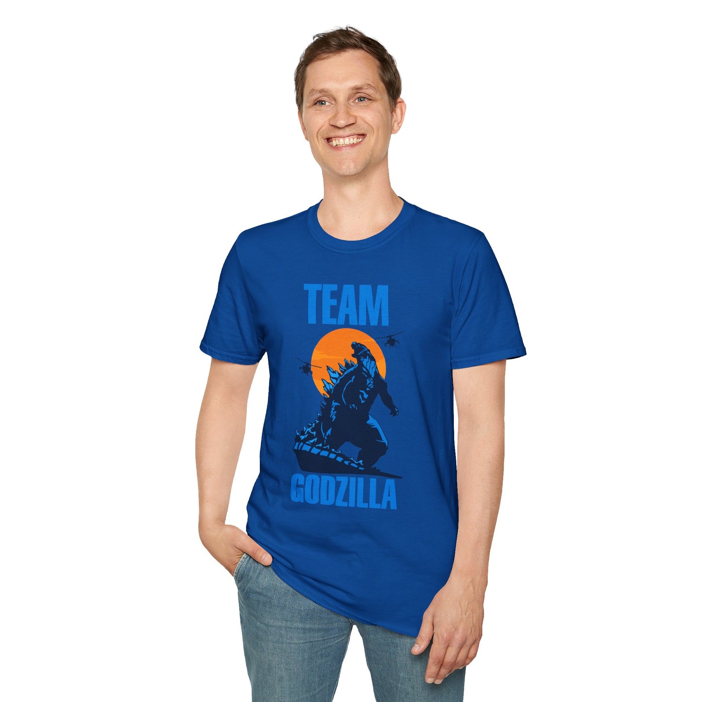 Team Godzilla Unisex Softstyle T-Shirt – Comfortable Graphic Tee for Movie Fans