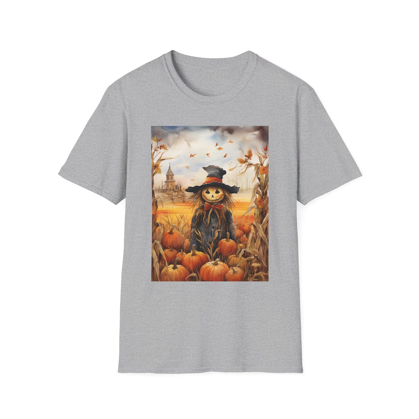 Autumn Scarecrow T-Shirt - Cozy Fall Tee, Pumpkin Patch Shirt, Halloween Apparel, Harvest Festival Gear, Unisex Seasonal Top
