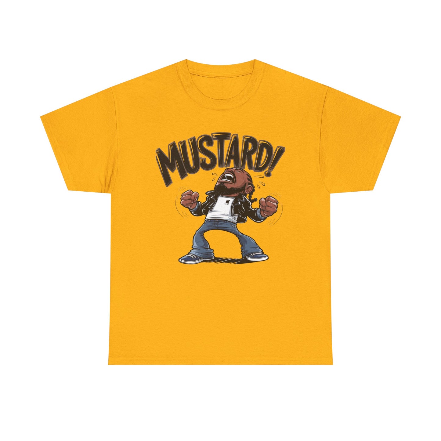 Mustard! Graphic Unisex Heavy Cotton Tee - Fun Casual Streetwear T-Shirt