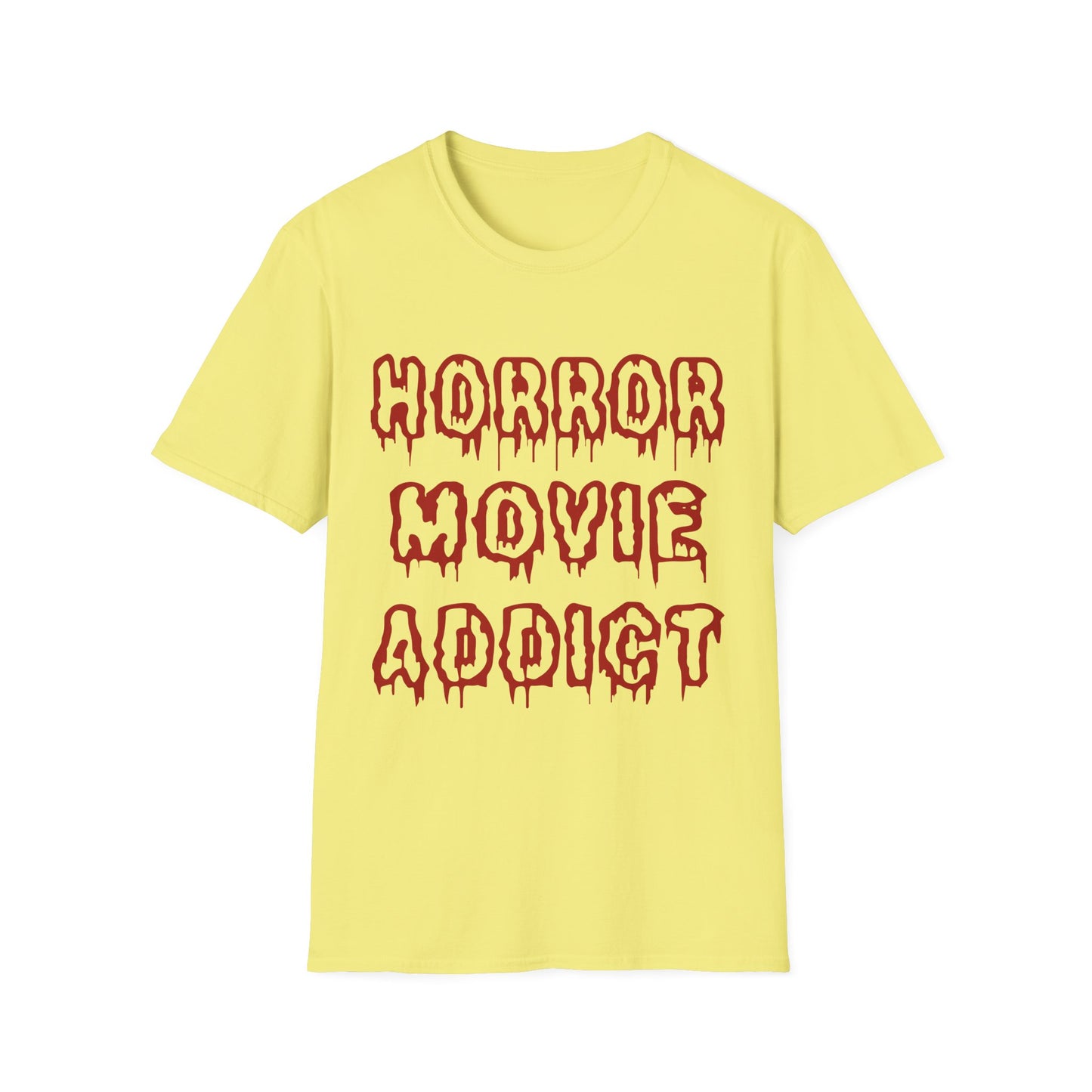 Unisex Horror Movie Addict T-Shirt – Perfect for Halloween, Movie Nights, Gifts for Cinephiles, Casual Wear, Comfortable Style