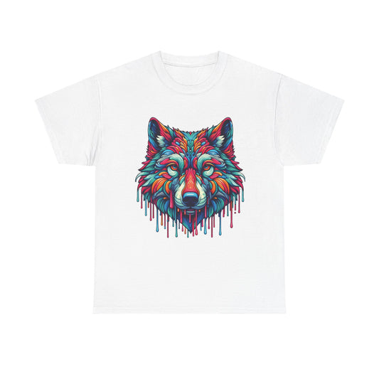 Colorful Wolf Face T-Shirt
