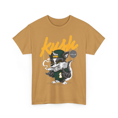 Street Style Unisex Heavy Cotton Tee - 'Kush Ville' Graphic Design