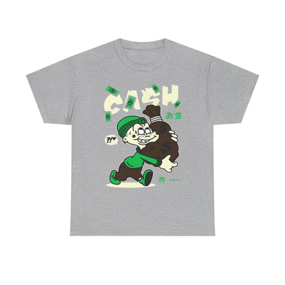 Cash Cartoon Unisex Heavy Cotton Tee - Streetwear Vibe