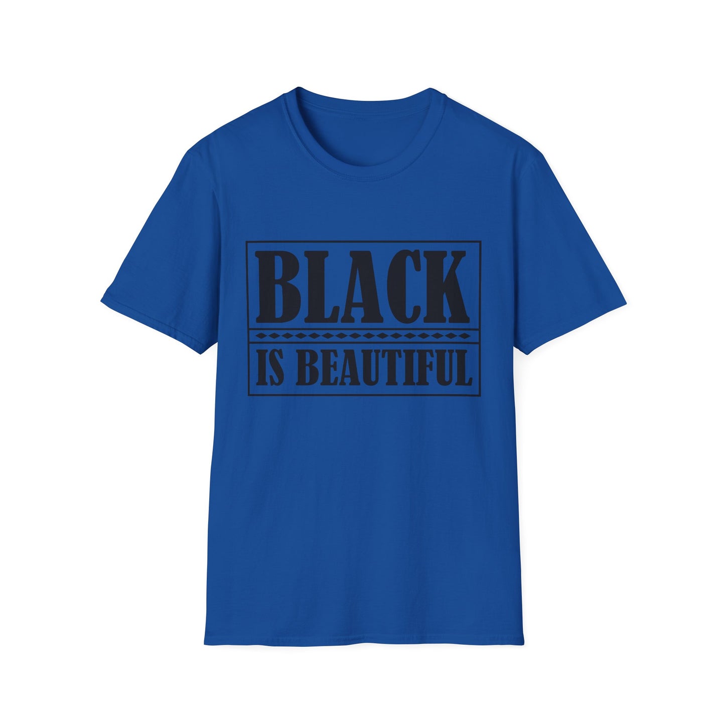 Unisex Softstyle T-Shirt, "Black is Beautiful" Tee, Affirmation Shirt, Everyday Wear, Gift for Activists, Comfort and Style