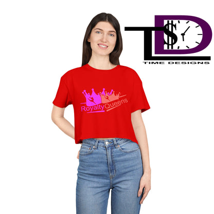Royalty Queens Crop Tee - Stylish Women's Fashion for Birthdays, Festivals, Casual Wear, Gifts for Her, Trendy Outfit