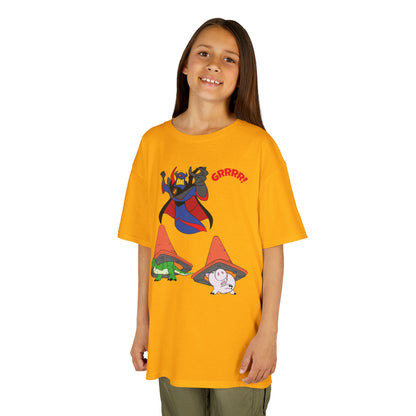 Kids Cartoon Battle Tee - Fun & Unique Grrr! Design
