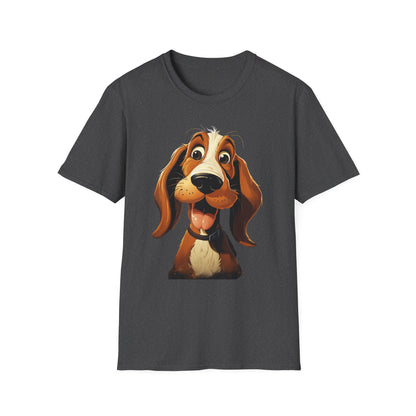 Playful Dog Graphic T-Shirt - Unisex Softstyle Tee for Dog Lovers