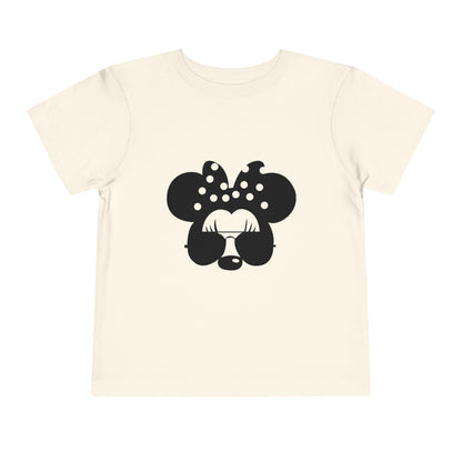 Cute Toddler Tee with Sunglasses Minnie Design, Kids Fashion, Summer Outfit, Birthday Gift, Playdate Shirt