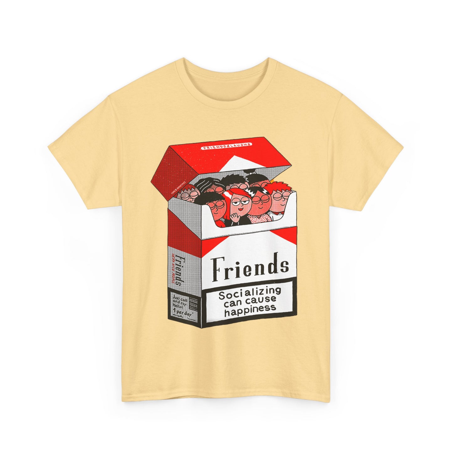 Friends Socializing Unisex Heavy Cotton Tee - Fun Graphic T-Shirt