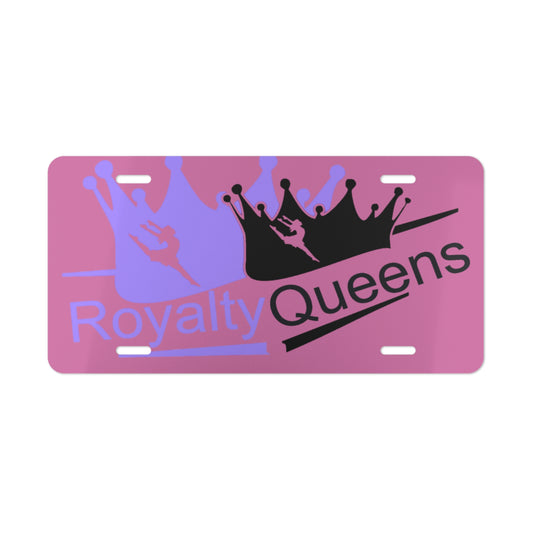Royalty Queens Vanity Plate | Personalized Car Tag, Unique Gifts for Dancers, Custom Auto Decor, Dance Mom Gift, Pink License Plate