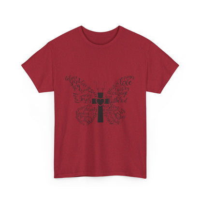 Inspirational Butterfly Unisex Heavy Cotton Tee - Love and Hope Design