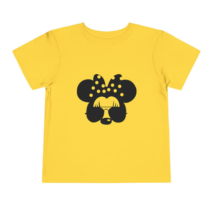 Cute Toddler Tee with Sunglasses Minnie Design, Kids Fashion, Summer Outfit, Birthday Gift, Playdate Shirt