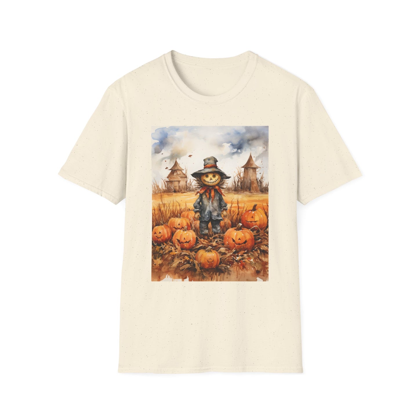 Autumn Scarecrow T-Shirt, Fall Halloween Tee, Pumpkin Patch Shirt, Unisex Graphic Top, Cozy Harvest Apparel