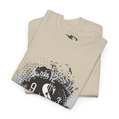 Unisex Heavy Cotton Tee - Time Designs Dollar Clock Graphic T-Shirt