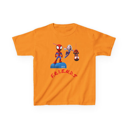 Kids' Friends Spider-Man Tee - Fun & Colorful Cotton T-Shirt for Young Superheroes