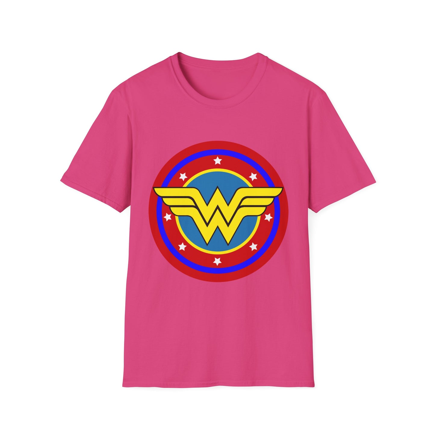 Wonder Woman Inspired Unisex Softstyle T-Shirt, Superhero Tee, Gift for Amazon Fans, Comic Con Outfit, Everyday Wear, Birthday Present