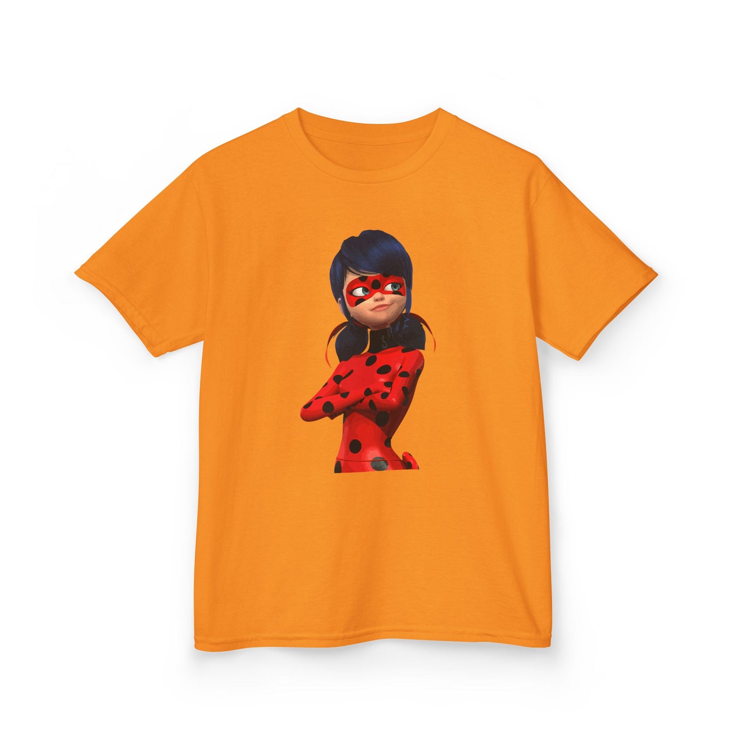 Cool Ladybug Superhero Kids Heavy Cotton Tee | Fun and Playful Design for Young Heroes