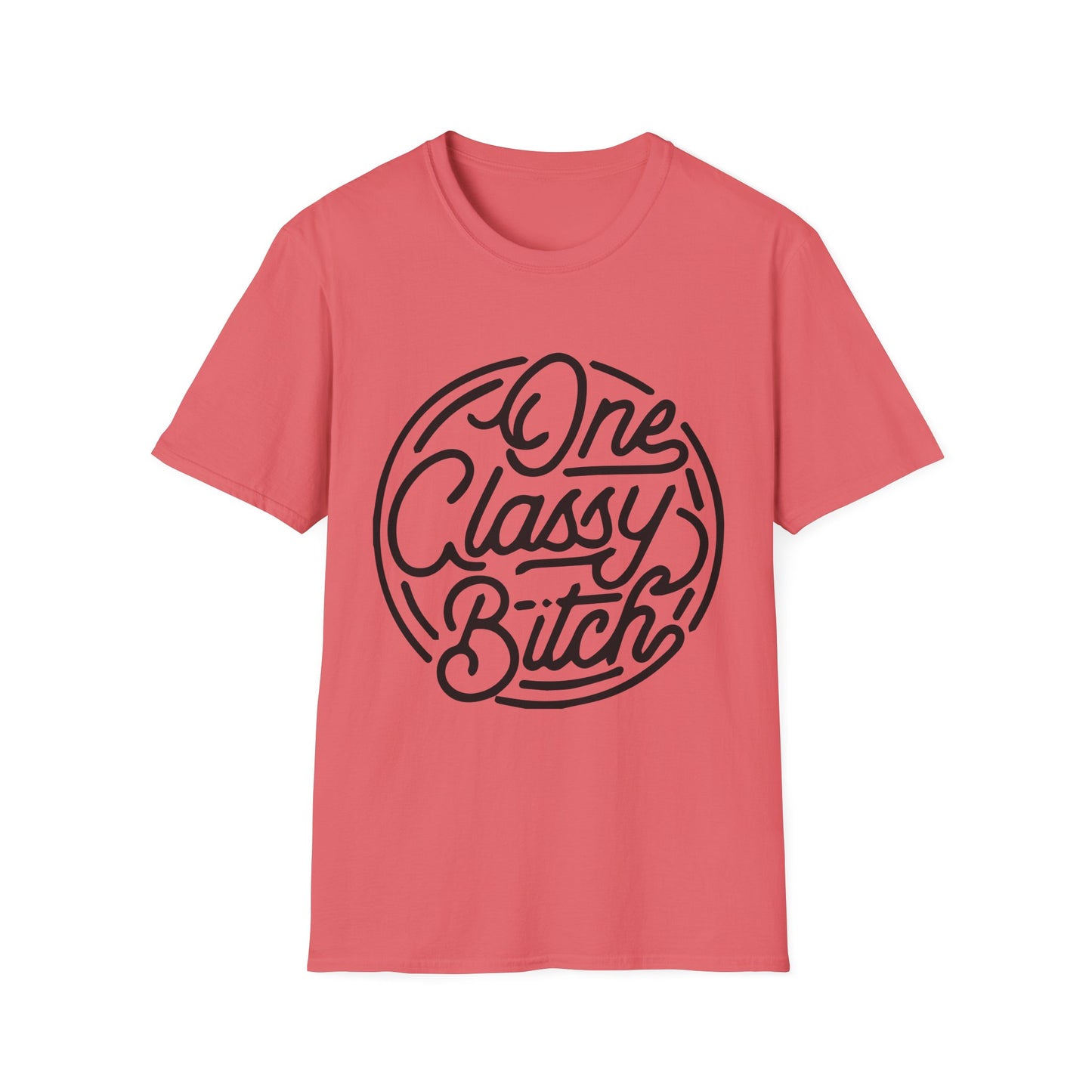 One Classy Bitch Unisex Softstyle T-Shirt - Chic and Playful Statement Tee
