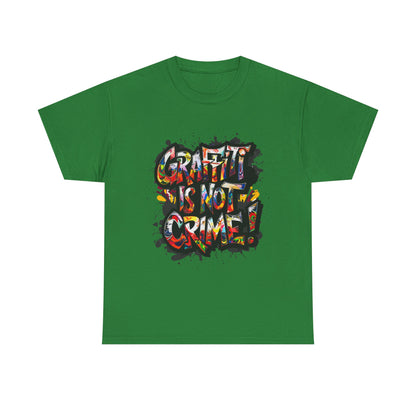 Craft is Not a Crime Unisex Heavy Cotton Tee, Graffiti Art Shirt, Streetwear, Gift for Artists, Art Lover's Top, Trendy Graphic Tee