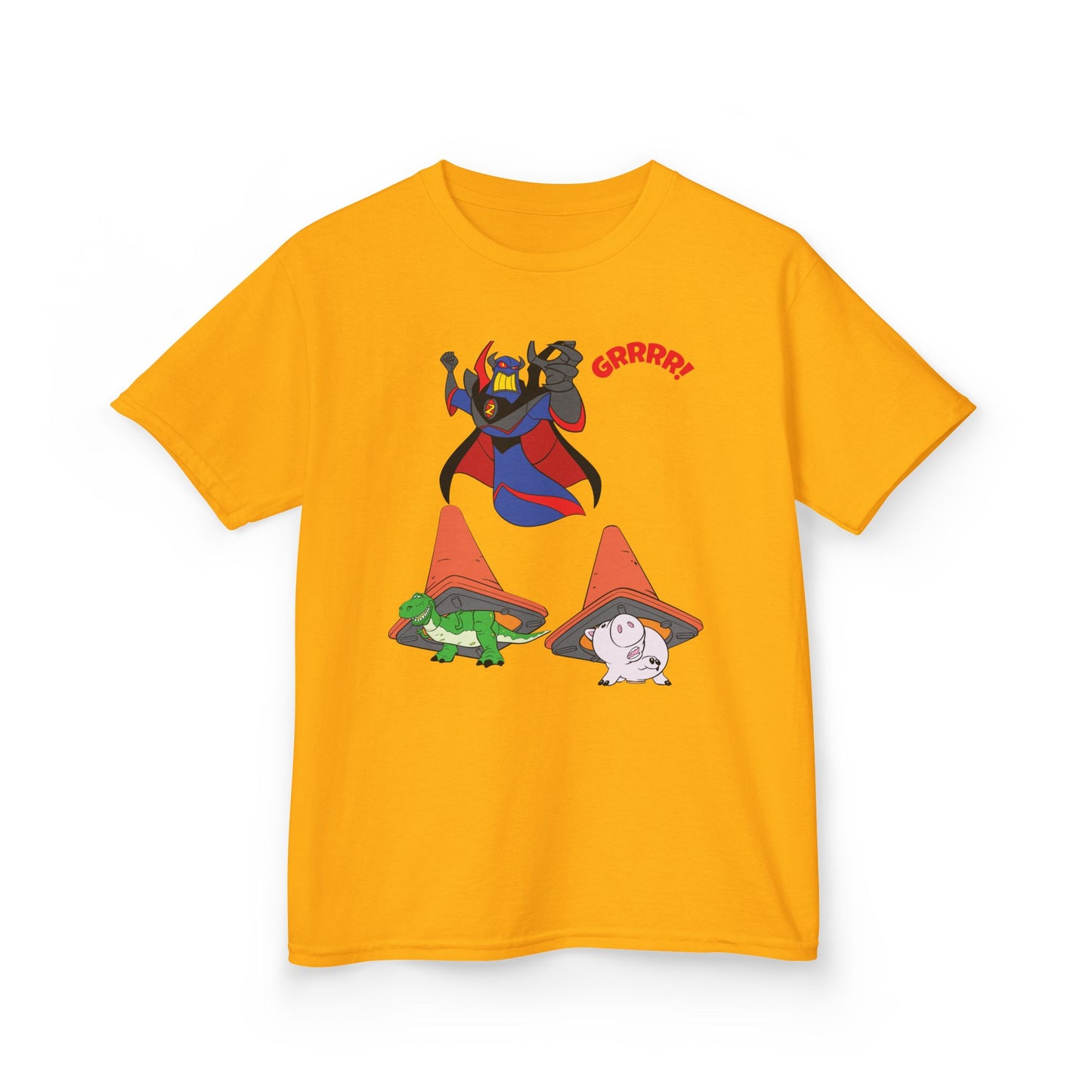 Kids Cartoon Battle Tee - Fun & Unique Grrr! Design