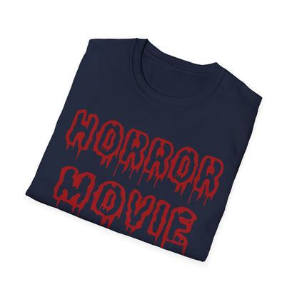 Horror Movie Addict T-Shirt, Unisex Softstyle Tee, Gifts for Film Lovers, Horror Movie Fans, Halloween Apparel, Casual Wear