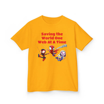 Kids Superhero Tee - Saving the World One Web At A Time