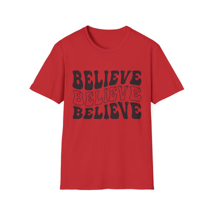 Believe Graphic Tee - Unisex Softstyle T-Shirt, Inspirational Shirt, Motivational Gift, Casual Wear, Everyday Style