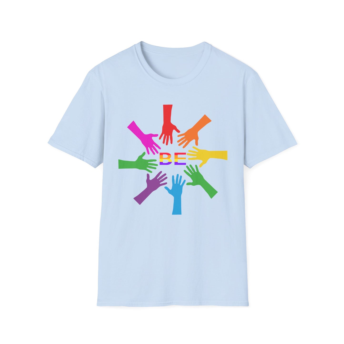 Rainbow Hands Unisex T-Shirt | Be Yourself, Inclusive Apparel, Pride Clothing, Gift for Friends, LGBTQ+ Pride