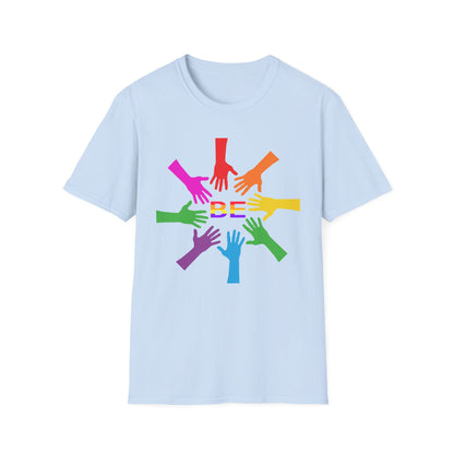 Rainbow Hands Unisex T-Shirt | Be Yourself, Inclusive Apparel, Pride Clothing, Gift for Friends, LGBTQ+ Pride