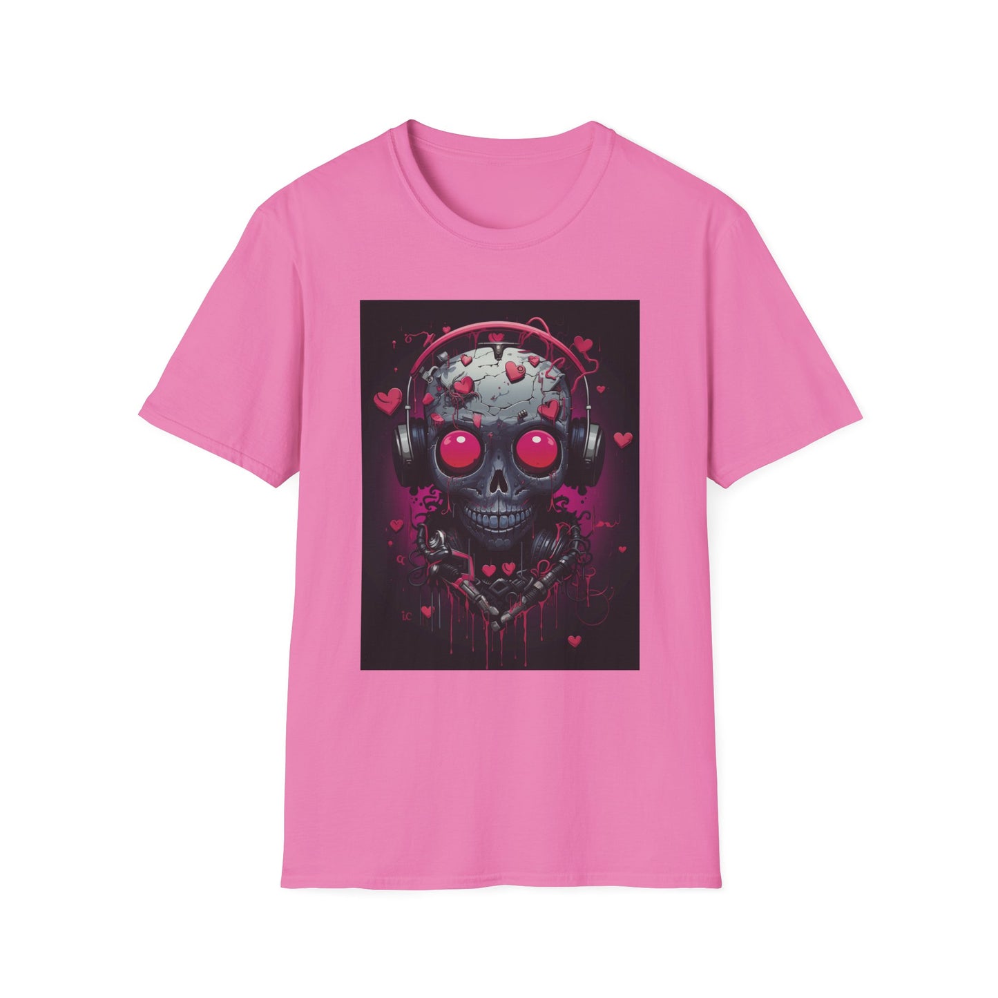 Edgy Skull Graphic T-Shirt with Headphones