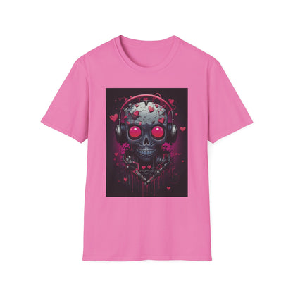 Edgy Skull Graphic T-Shirt with Headphones