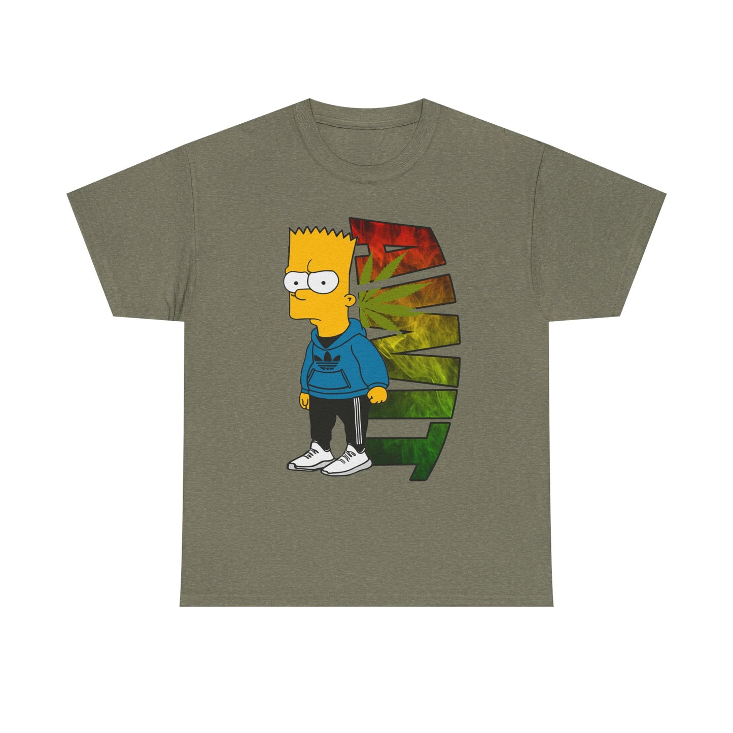Unisex Heavy Cotton Tee - Bart Simpson Graffiti Style