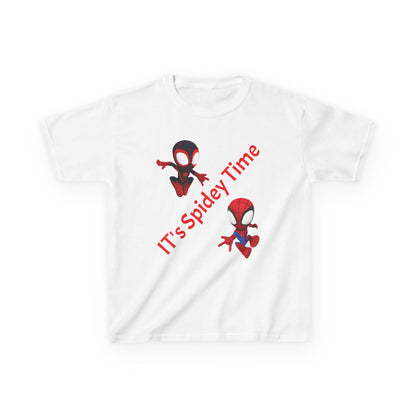 Kids Spidey Time Tee - Fun Cotton Shirt for Superhero Lovers, Birthday Gift, Marvel Fans, Casual Wear, Kids' Party