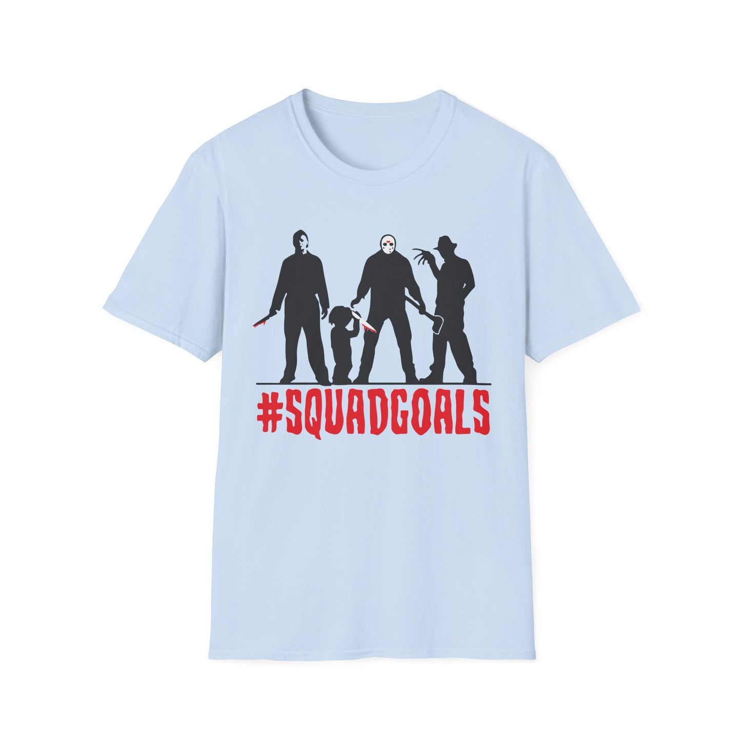 Squad Goals Unisex T-Shirt, Funny Graphic Tee, Group Friend Shirt, Movie Night Outfit, Halloween Costume Top, Gifting for Friends