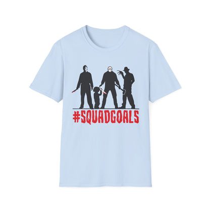 Squad Goals Unisex T-Shirt, Funny Graphic Tee, Group Friend Shirt, Movie Night Outfit, Halloween Costume Top, Gifting for Friends